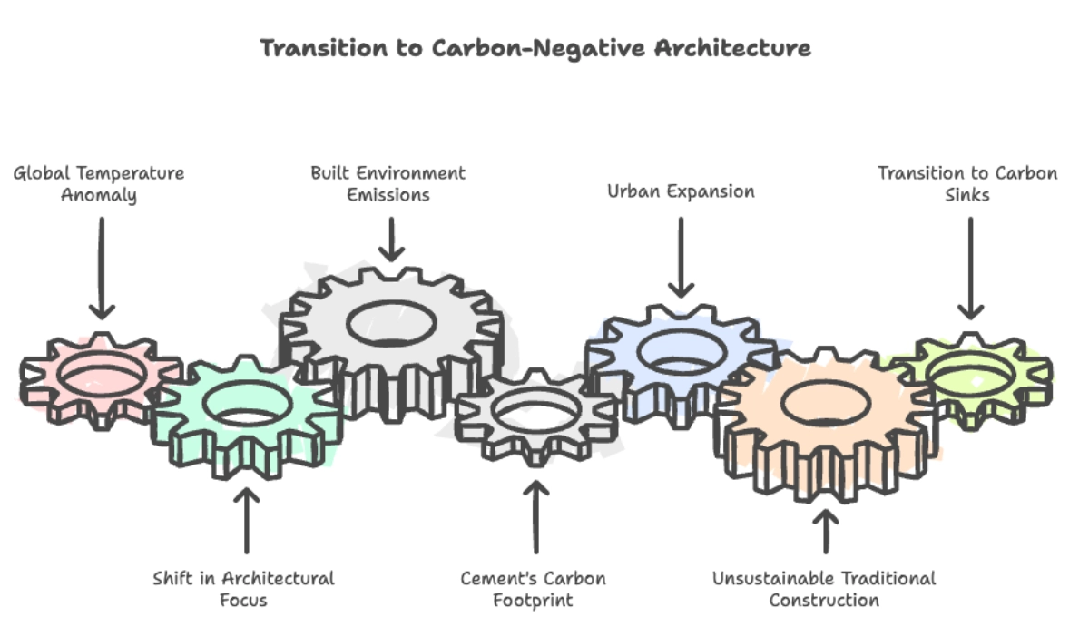 Transition to carbon-negative architecture.