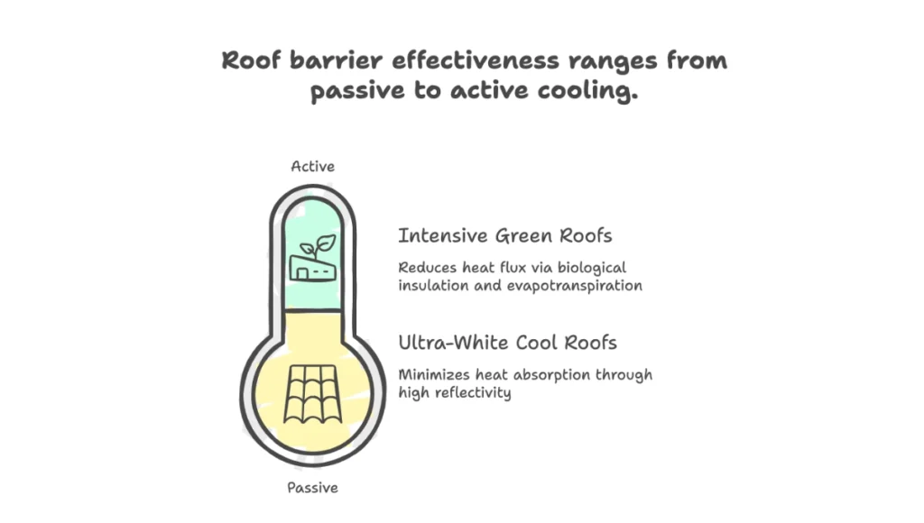 Radiative Roof Barriers