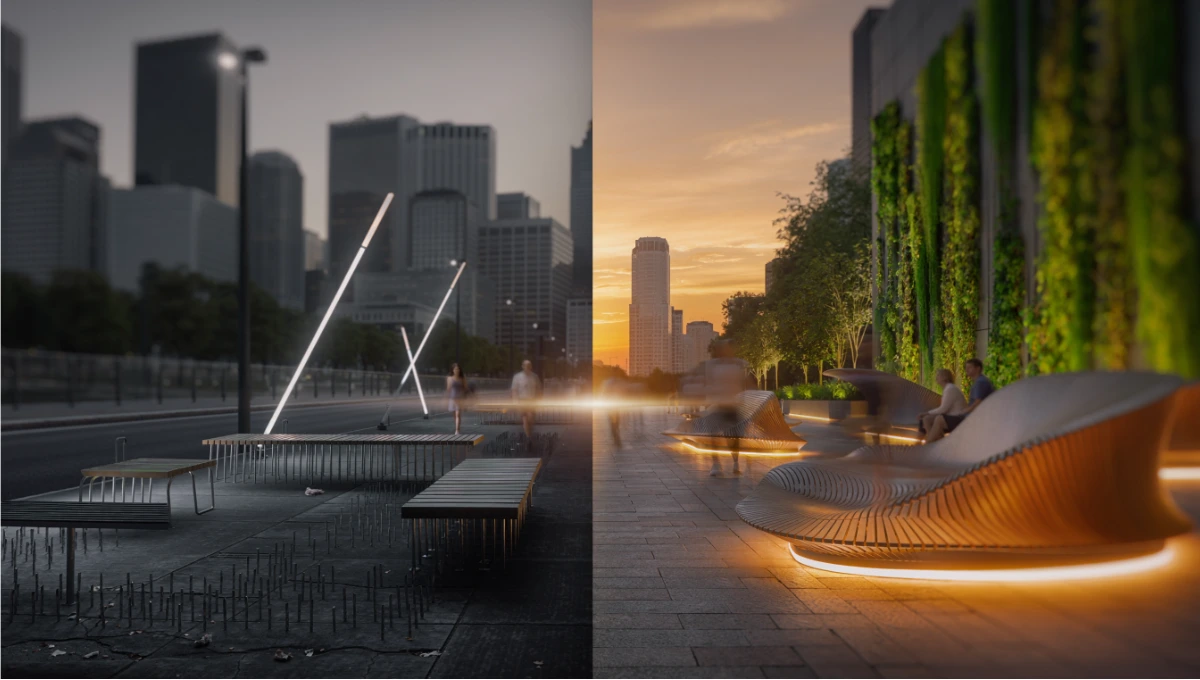 Examine how defensive urbanism shapes our cities. This hostile architecture analysis reveals the hidden impact of exclusionary design on public accessibility.