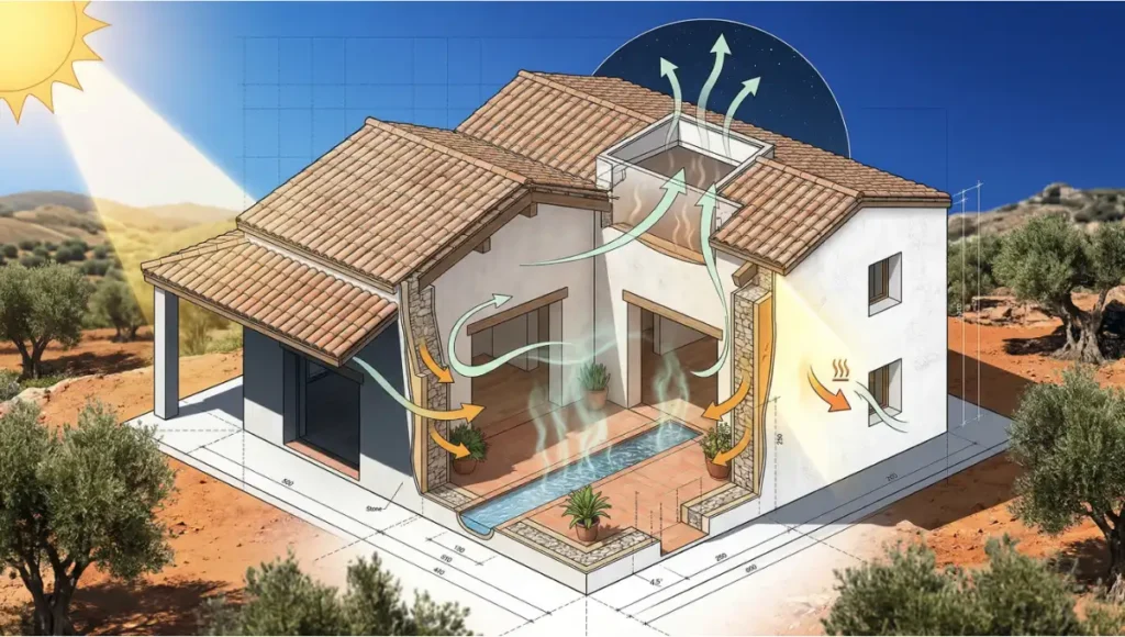 Apply 5 passive cooling Mediterranean homes strategies that reduce heat gain, lower energy use, and deliver thermally balanced living spaces year-round.