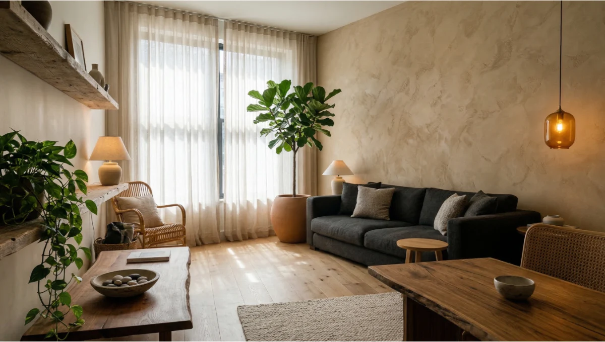 Achieve a stunning biophilic living room design on any budget with 7 practical strategies that bring nature indoors — no renovation required.