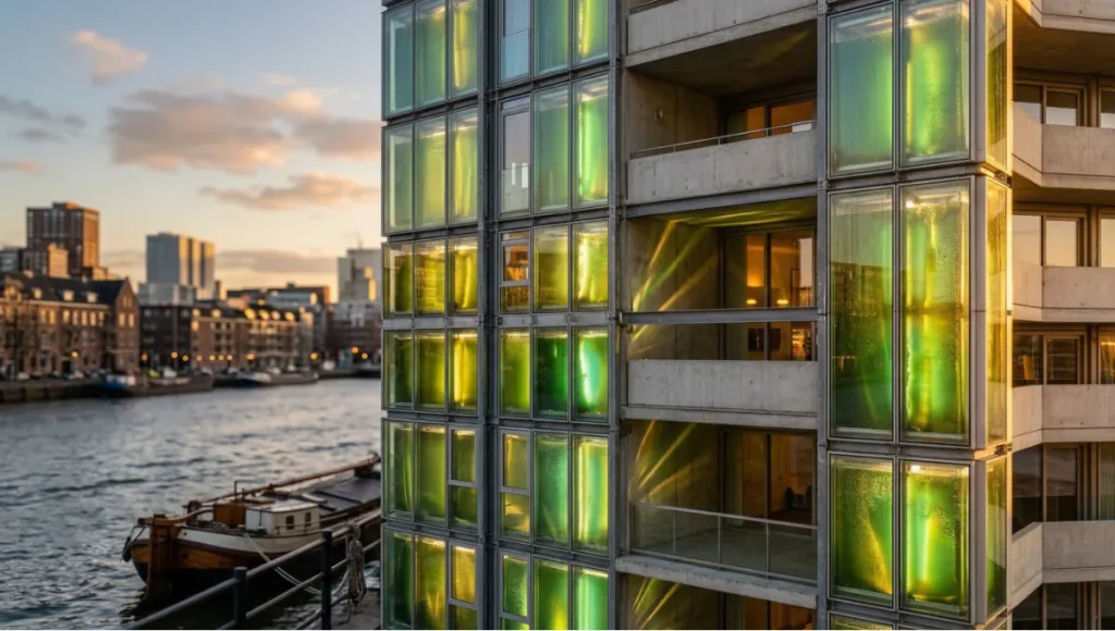 Find the most effective algae bio-curtain systems for residential buildings — cutting energy costs, and transforming facades into living infrastructure.
