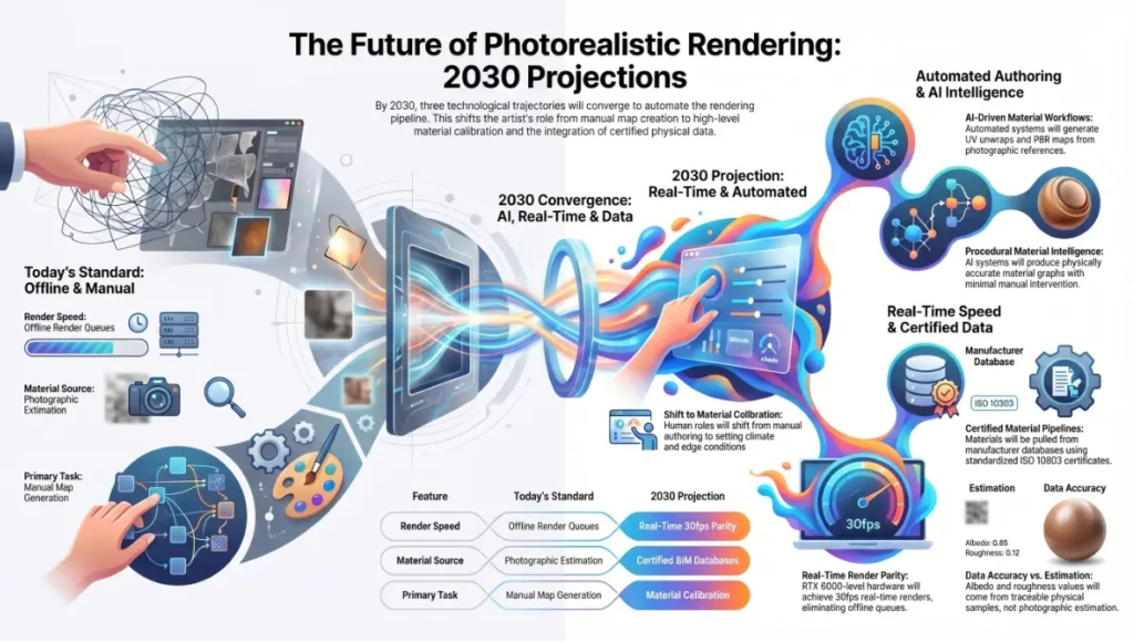 The Future of Photorealistic Rendering: 2030 Projections