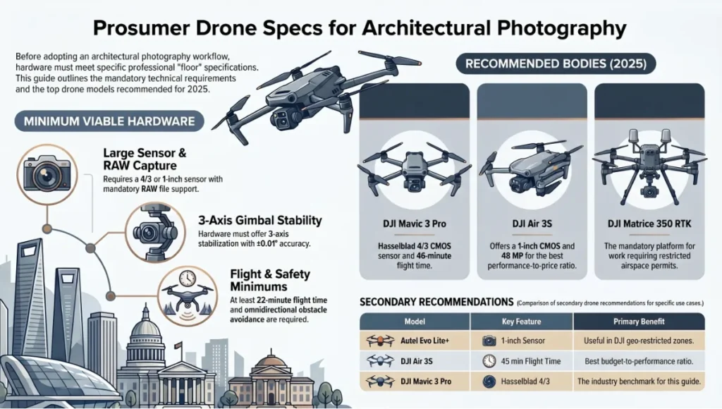 Prosumer Drone Specs for Architectural Photography
