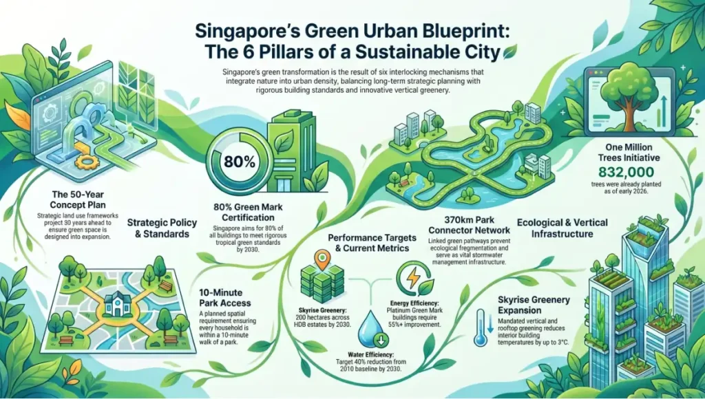 Singapore's Green Urban Blueprint: The 6 Pillars of a Sustainable City