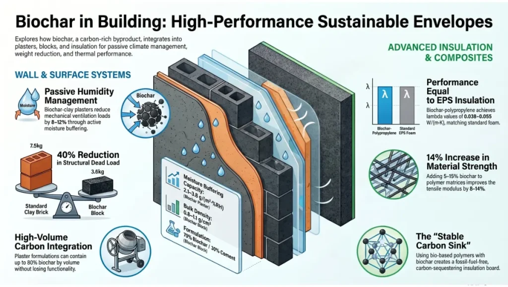 Biochar in Building: High-Performance Sustainable Envelopes
