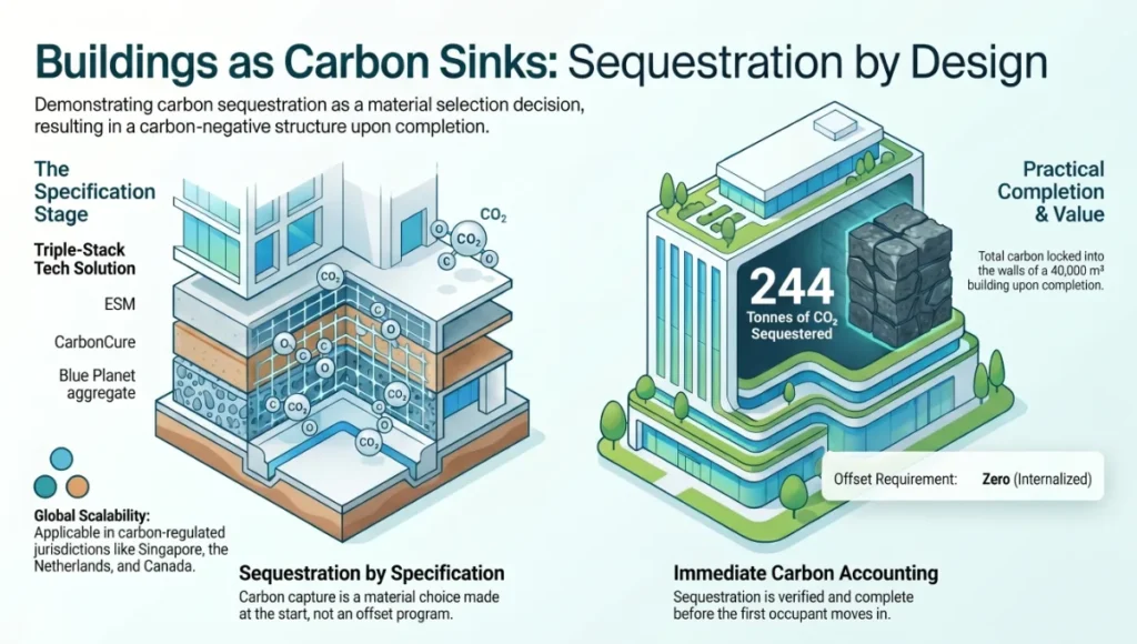 Buildings as Carbon Sinks: Sequestration by Design