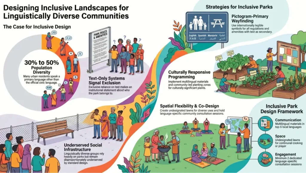 Designing Inclusive Landscapes for Linguistically Diverse Communities
