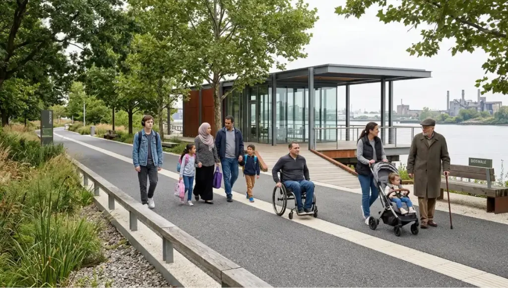 This inclusive public park design guide covers 7 proven standards for accessibility, universal design, and equitable urban spaces. 
