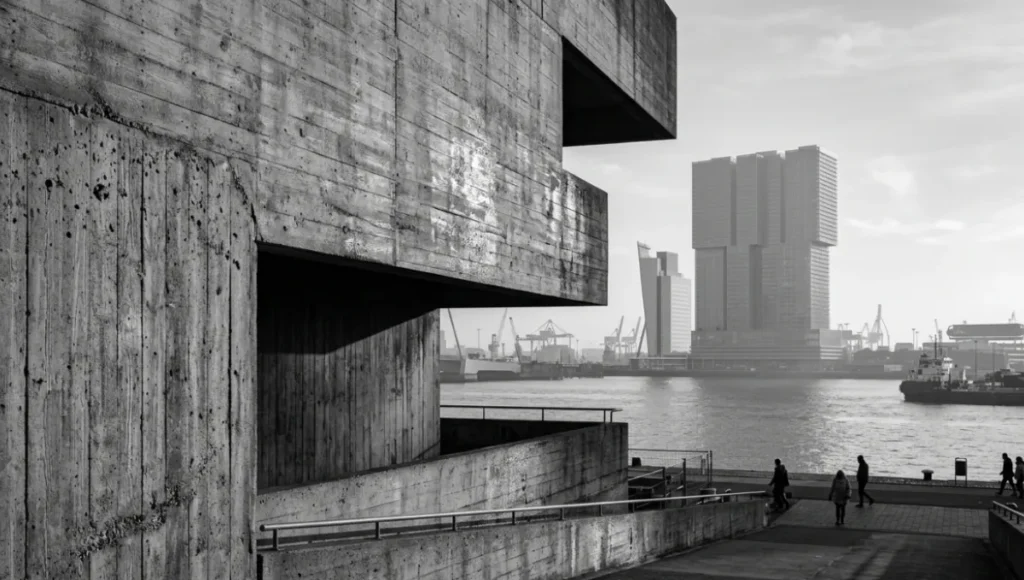 Brutalist architecture photography captured in striking black & white — 50 images exposing the raw power and geometric force of concrete design.