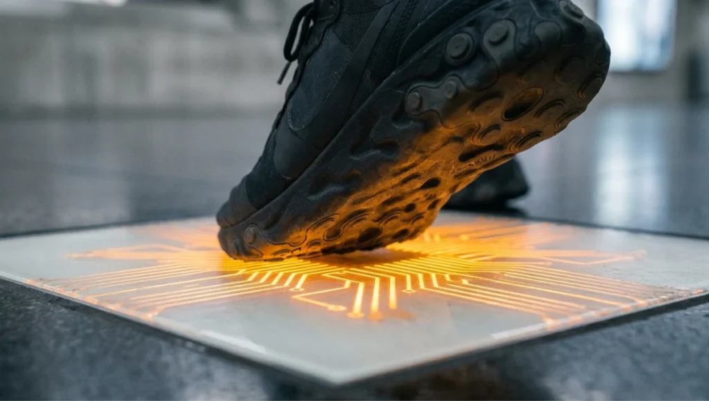 Full technical specs on piezoelectric floor energy generation — materials,
output ranges, load cycles, and real-world deployment data.