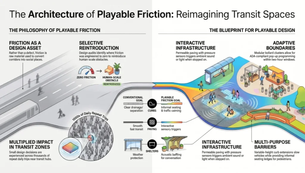 The Architecture of Playable Friction: Reimagining Transit Spaces