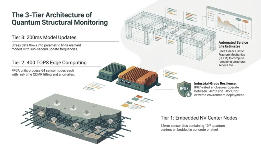 The 3-Tier Architecture of Quantum Structural Monitoring