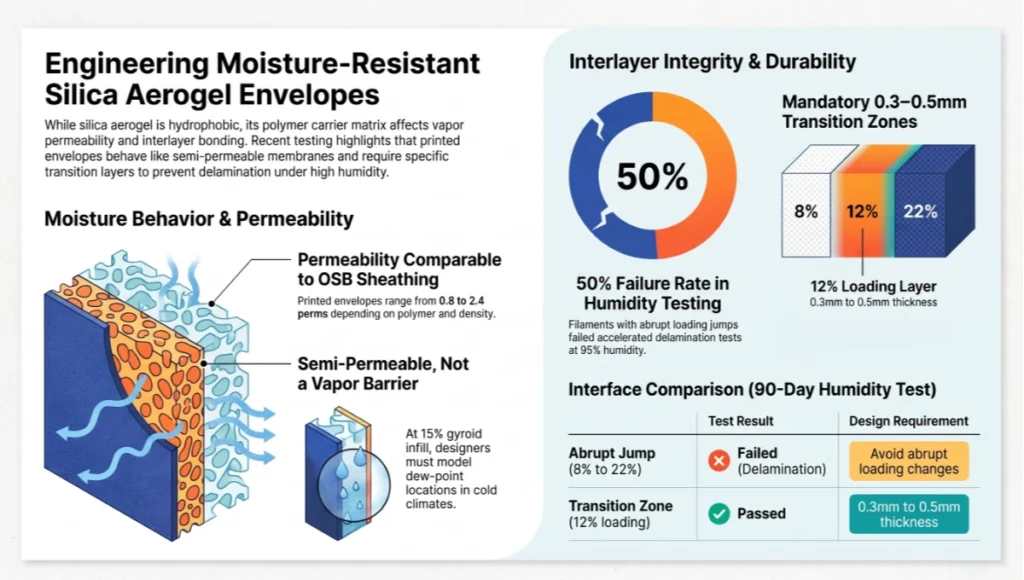 Engineering Moisture-Resistant Silica Aerogel Envelopes