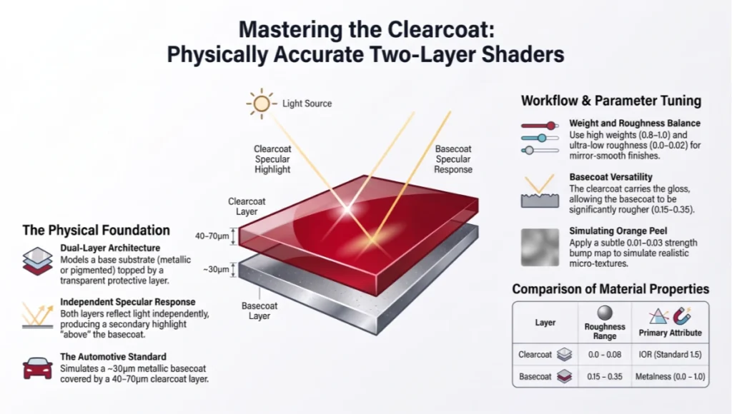 Mastering the Clearcoat: Physically Accurate Two-Layer Shaders