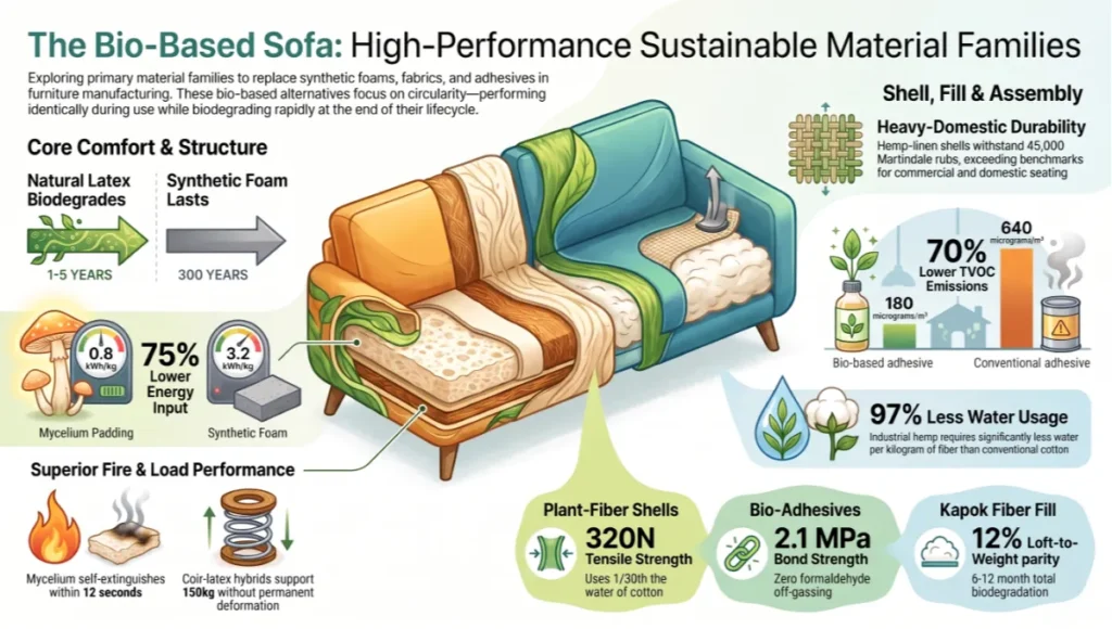 The Bio-Based Sofa: High-Performance Sustainable Material Families