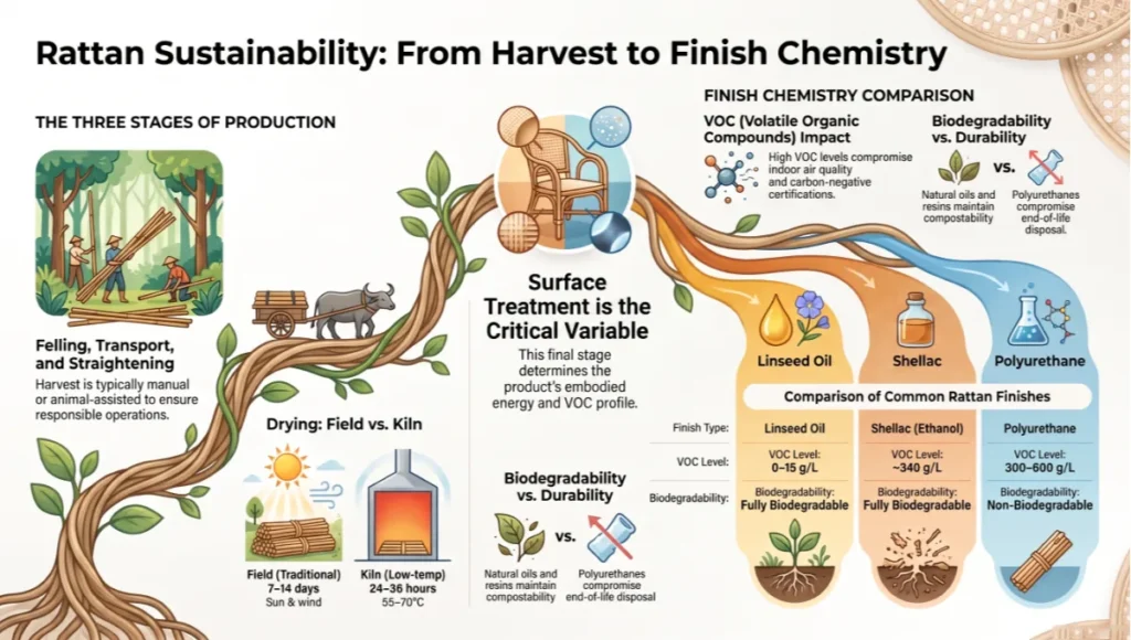 Rattan Sustainability: From Harvest to Finish Chemistry